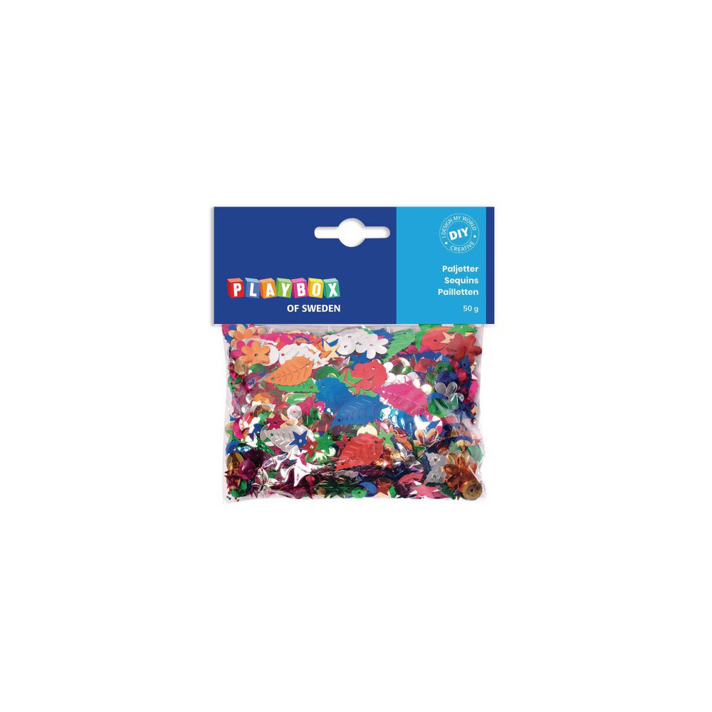 Paljettmix 50g PET Playbox