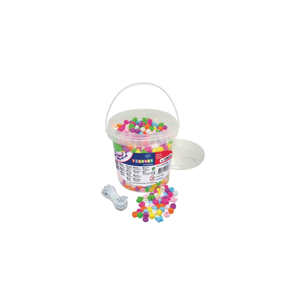 Plastpärlsats stora hål 1200/fp Playbox