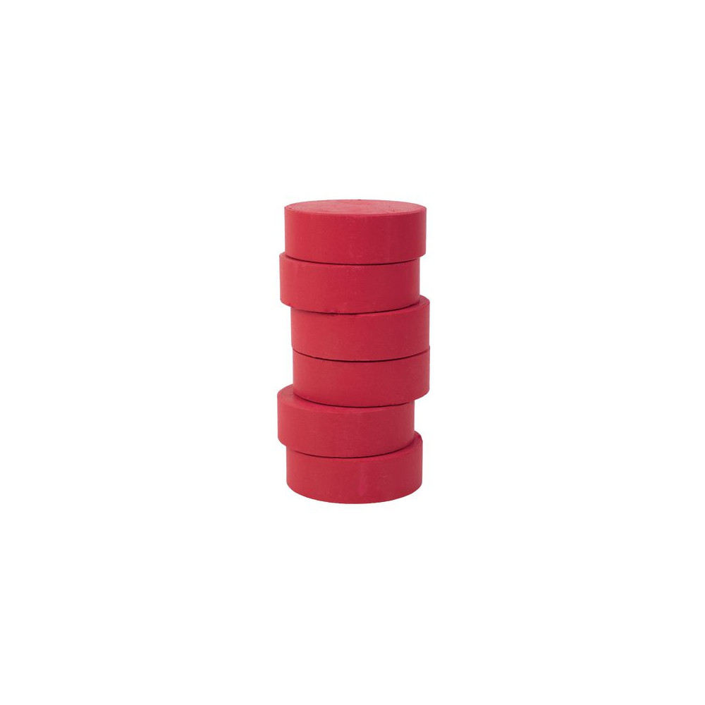 Färgpuckar 57mm, mörkröd 6/fp Playbox