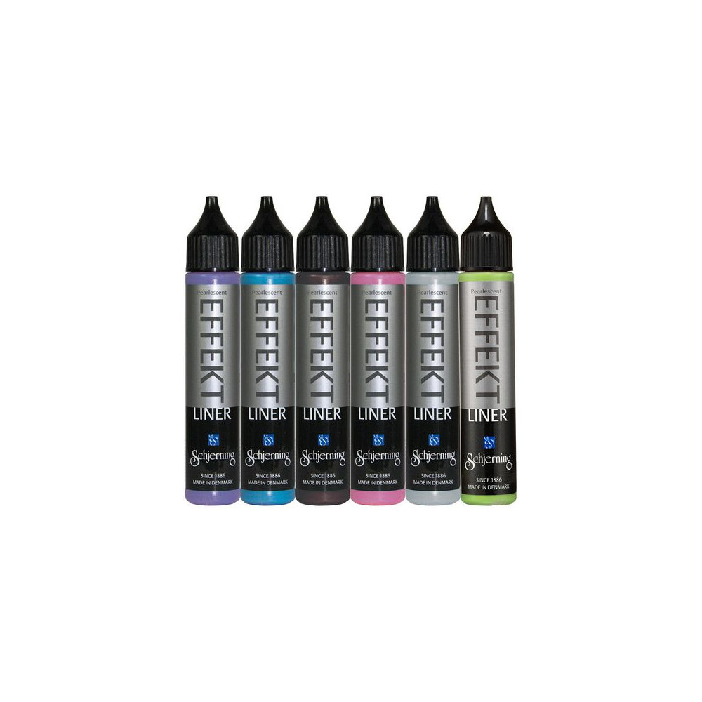 Effektliner metallicfärg 6x28 ml 6/fp [NORDIC Brands]