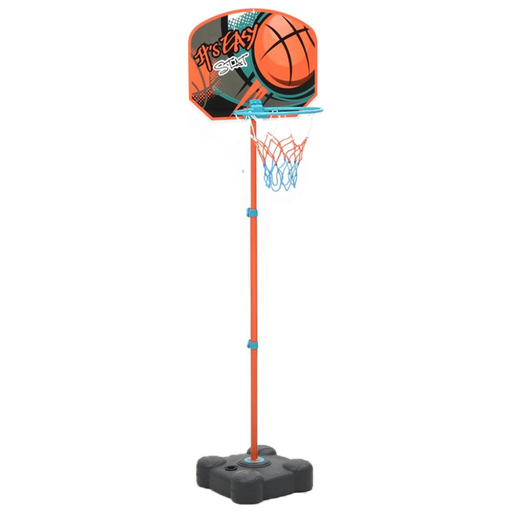 Flyttbar basketkorg justerbar 109-141 cm - vidaXL