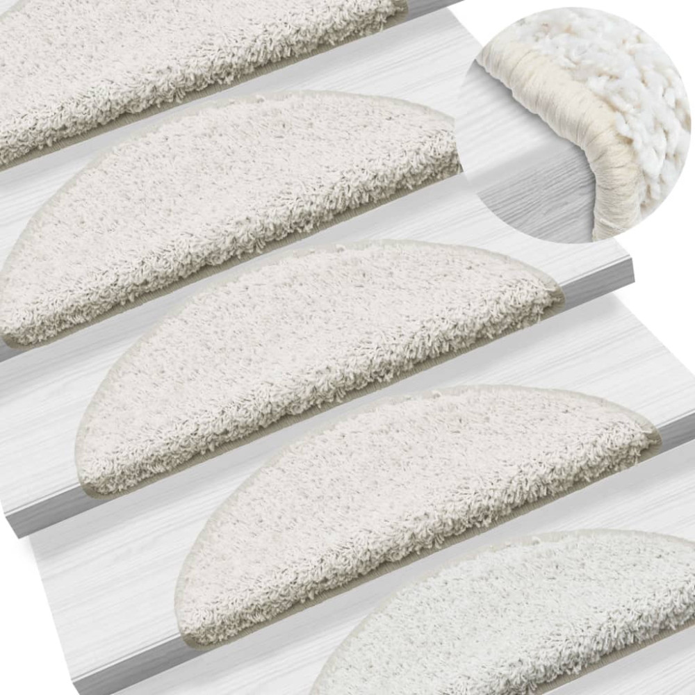 Trappstegsmattor 10 st 65x21x4 cm vit