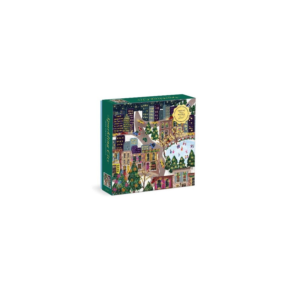Joy Laforme Sparkling City 1000 Piece Foil Puzzle In a Square Box (bok, eng)