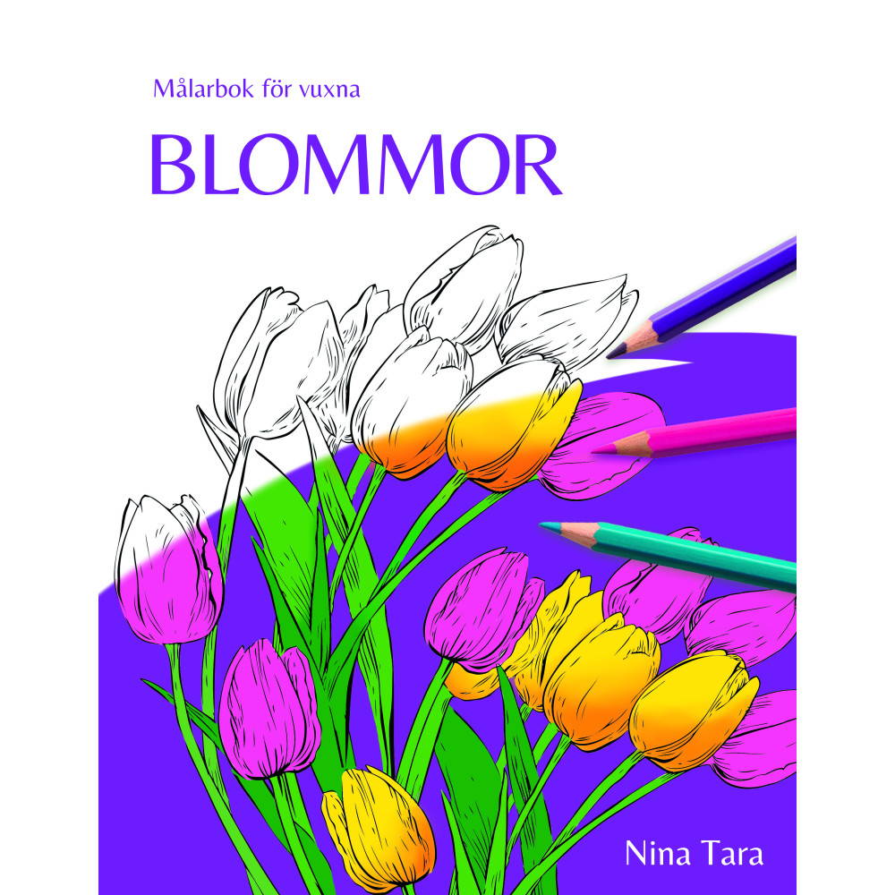 Blommor : målarbok för vuxna (häftad) Barthelson Förlag