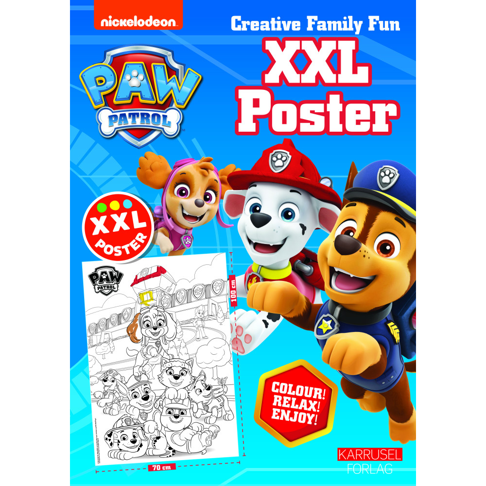 Paw Patrol XXL Poster (bok) Karrusel Forlag Cargo Int Aps