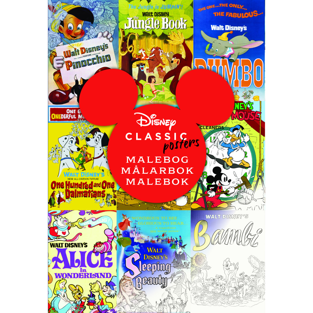 Disney Classic Posters Delux målarbok (bok, danskt band) - Karrusel Forlag Cargo Int Aps