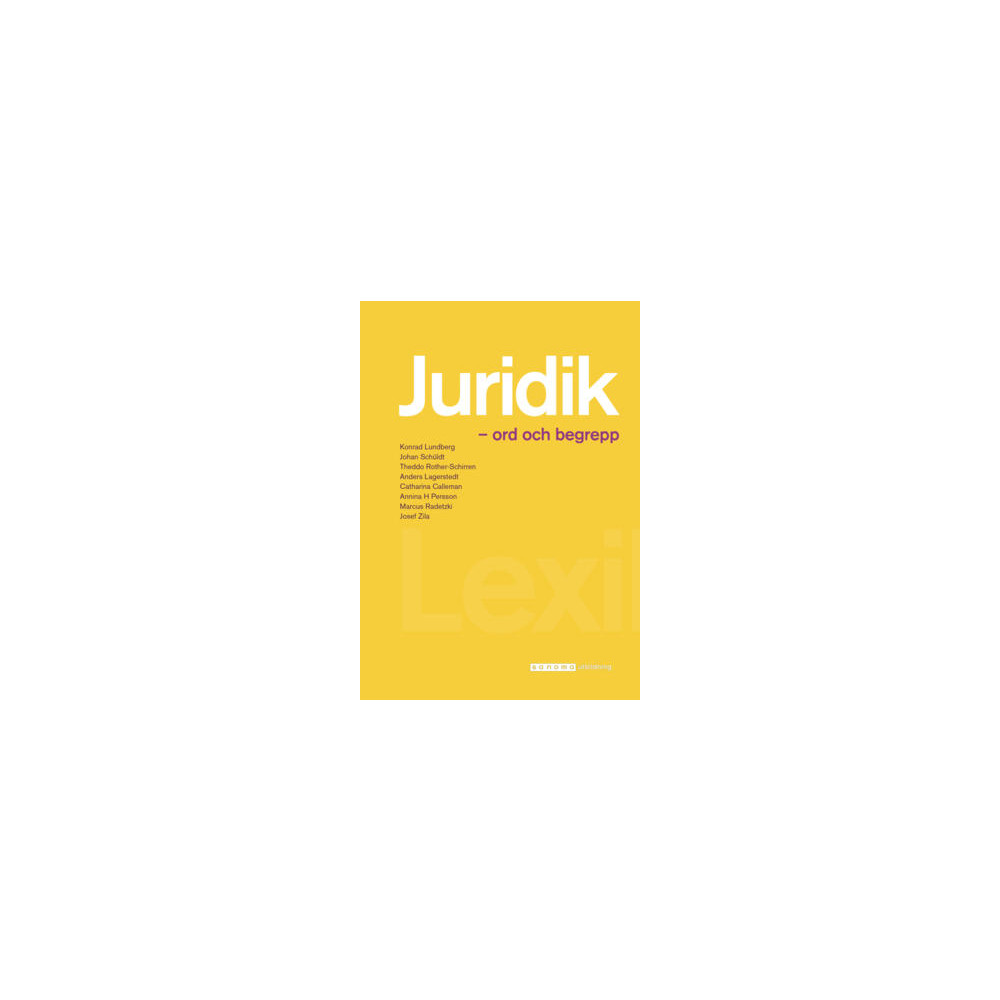 Juridik - ord och begrepp (häftad) Konrad Lundberg