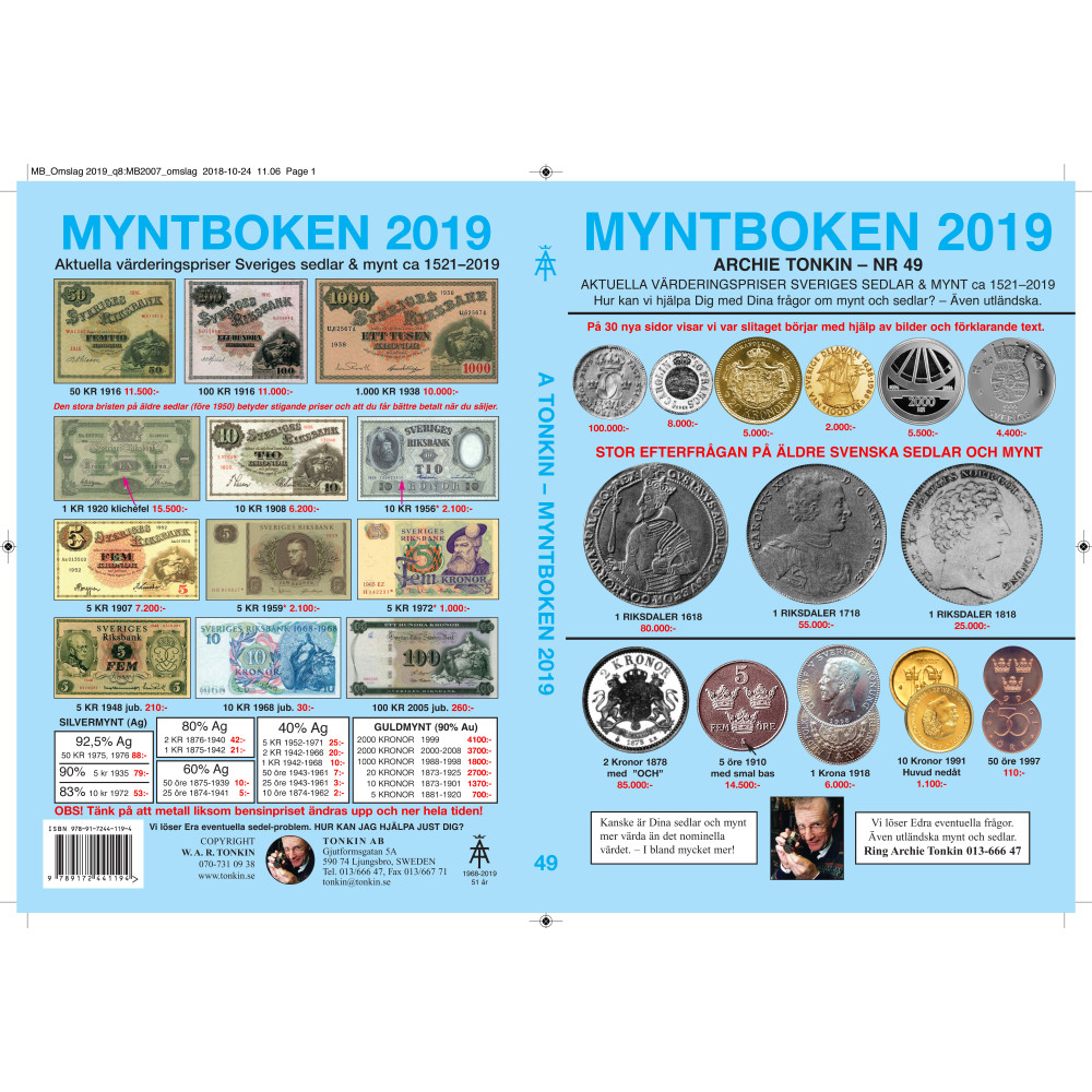 Myntboken 2019 Nr 49 (häftad) Archie Tonkin