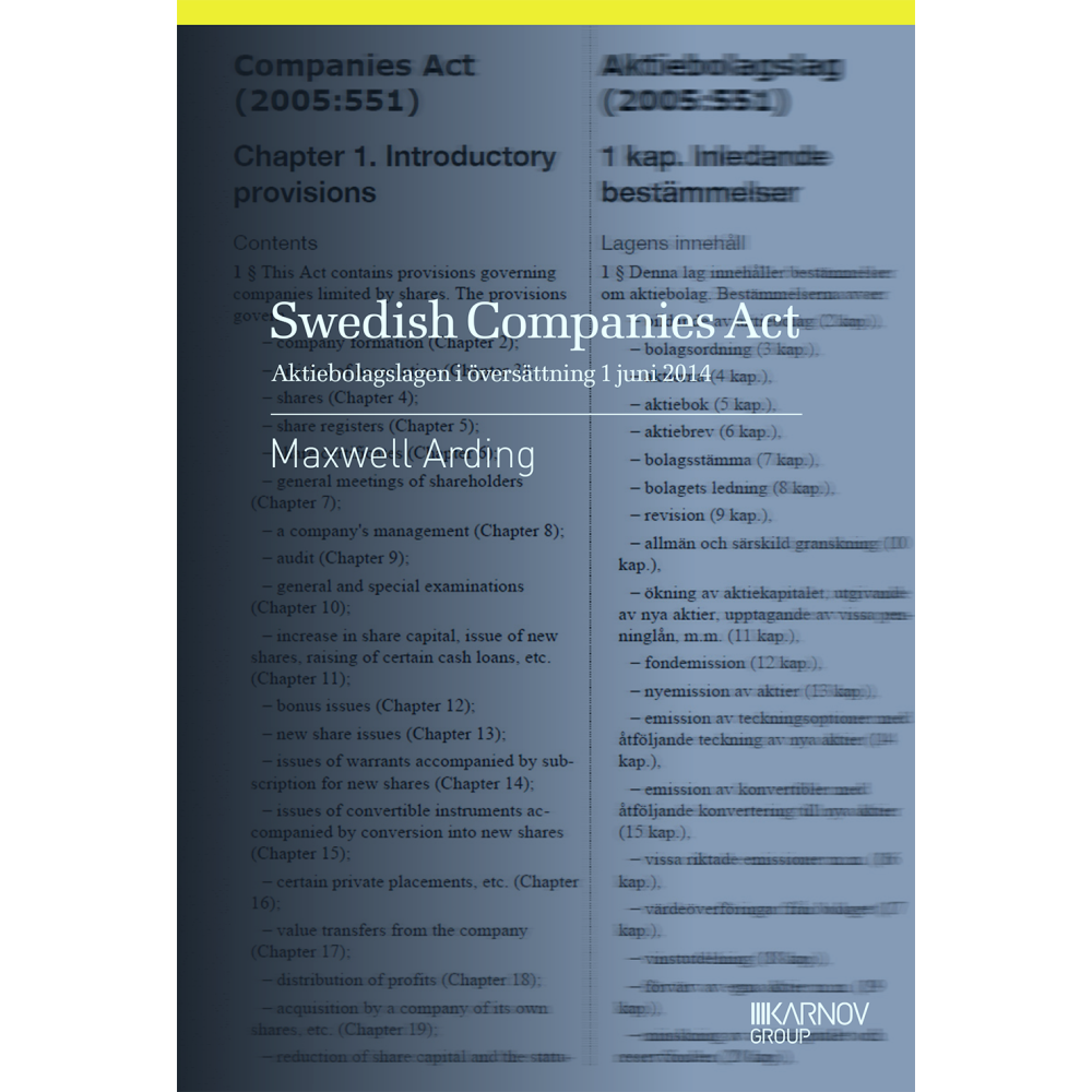 Swedish Companies Act - Aktiebolagslagen i översättning (häftad) Maxwell Arding