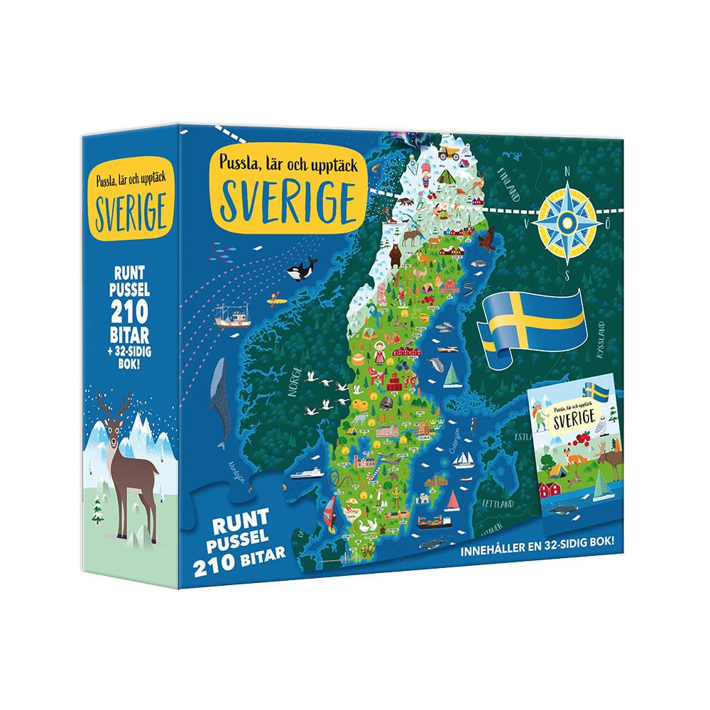 Pussla, lär och upptäck Sverige (bok) Giulia Pesavento