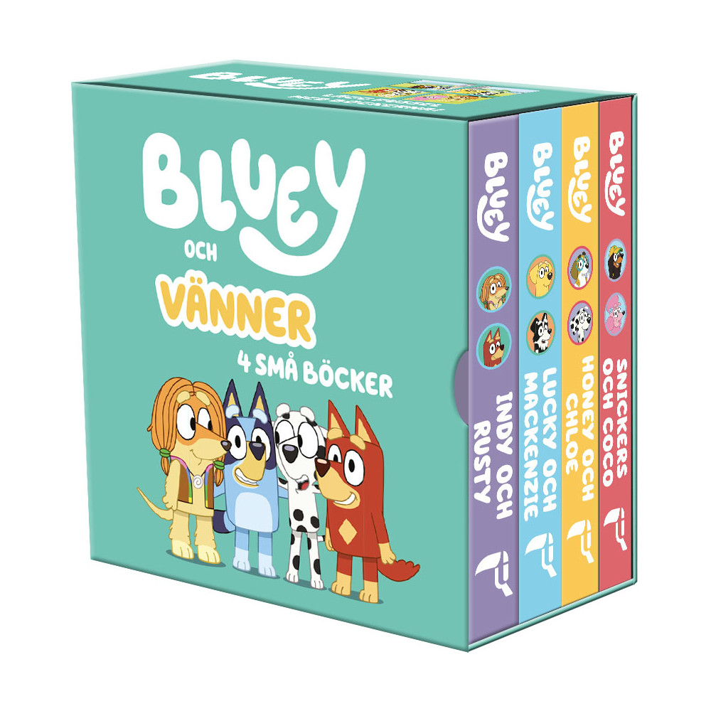 Bluey och vänner. 4 små böcker (bok, board book) Tukan Förlag