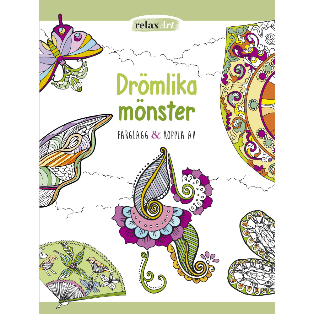 Drömlika mönster : färglägg & koppla av (häftad) Stevali