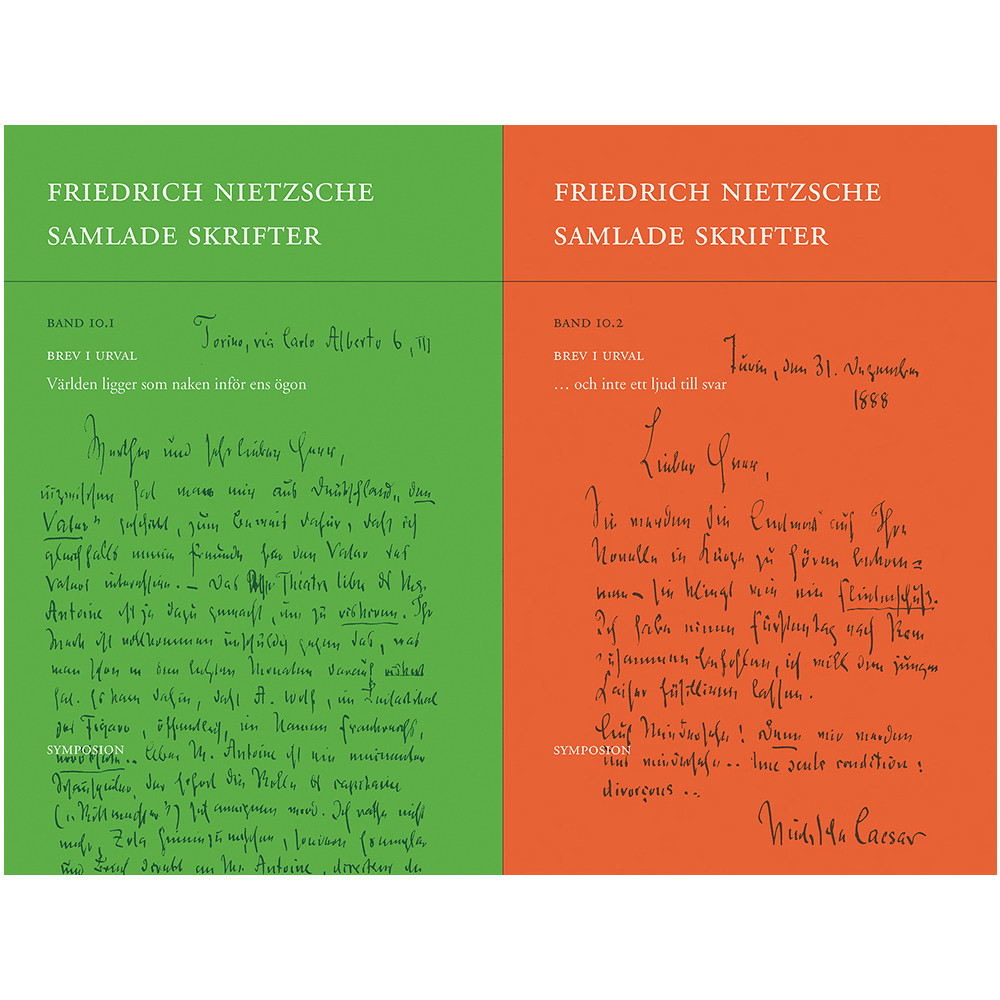 Samlade skrifter. Bd 10.1 och Bd 10.2, Brev i urval (bok, danskt band) Friedrich Nietzsche