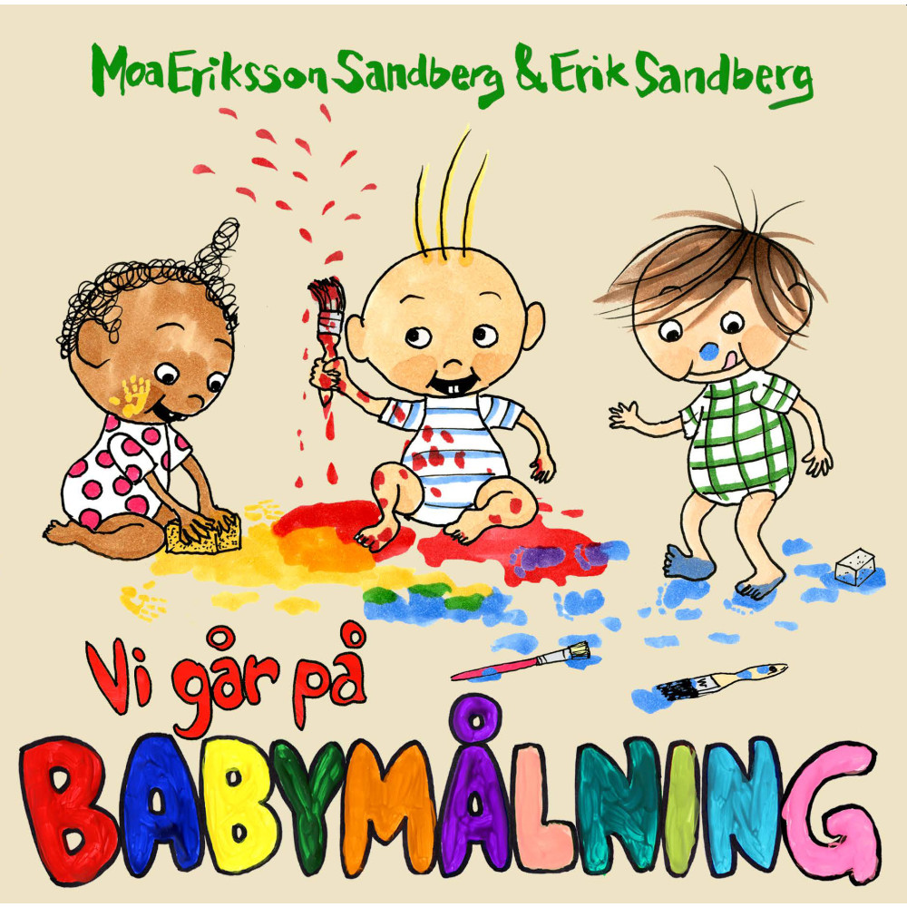 Vi går på babymålning (bok, board book) Moa Eriksson Sandberg