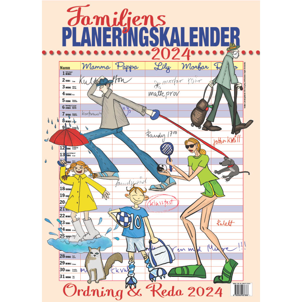 Familjens Planeringskalender 2024 (bok, spiral) Livsenergi