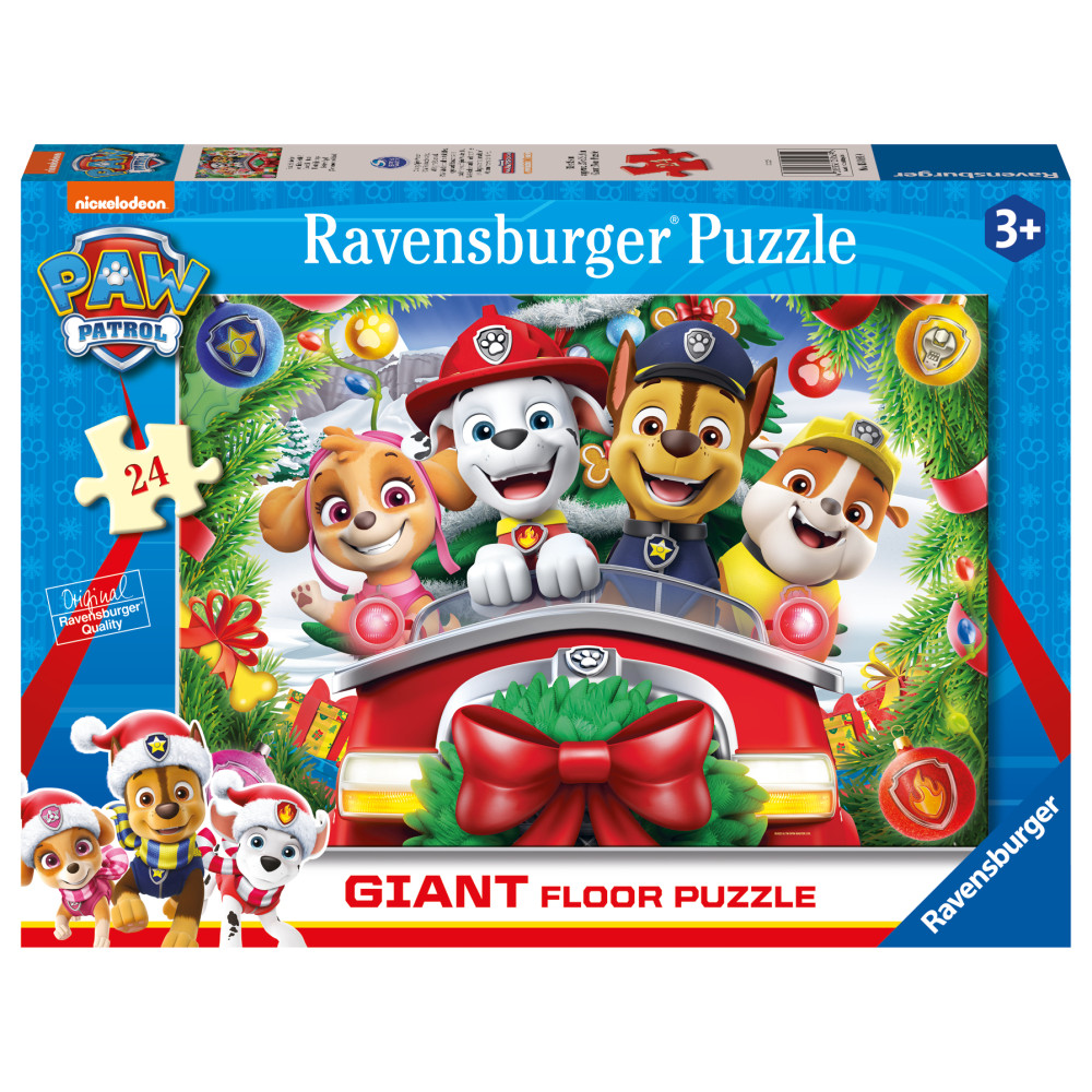 Paw Patrol Christmas Stort Golvpussel 24p Ravensburger