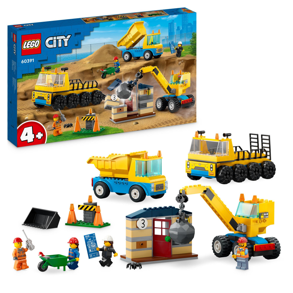 LEGO® Byggfordon och kran med rivningskula (60391) LEGO
