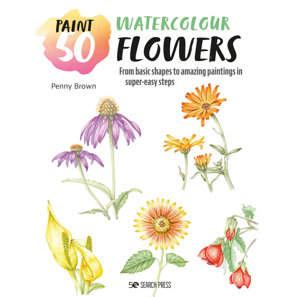 Paint 50: Watercolour Flowers (häftad, eng)