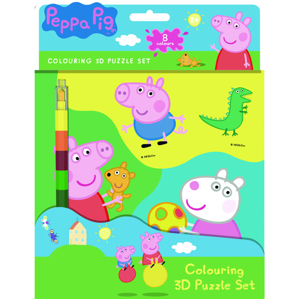 Peppa Pig - Colouring 3D Puzzle set Förlaget Buster