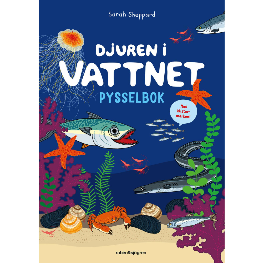 Djuren i vattnet pysselbok med klistermärken Sarah Sheppard