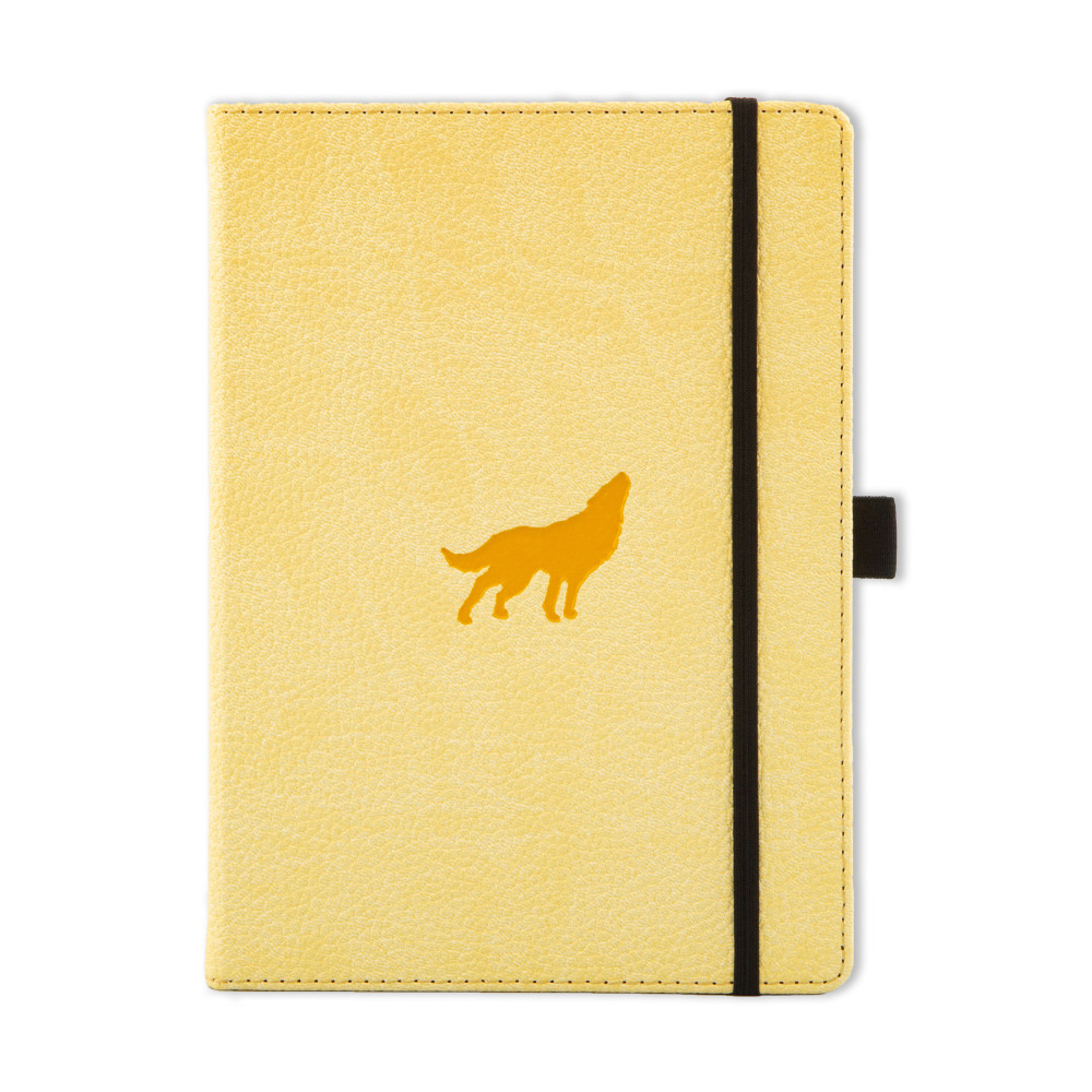 Dingbats* Wildlife A5+ Graph - Cream Wolf Notebook Dingbats* Notebook