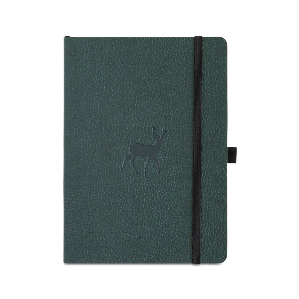 Dingbats* Wildlife Soft Cover A5 Dotted - Green Deer Notebook Dingbats* Notebooks