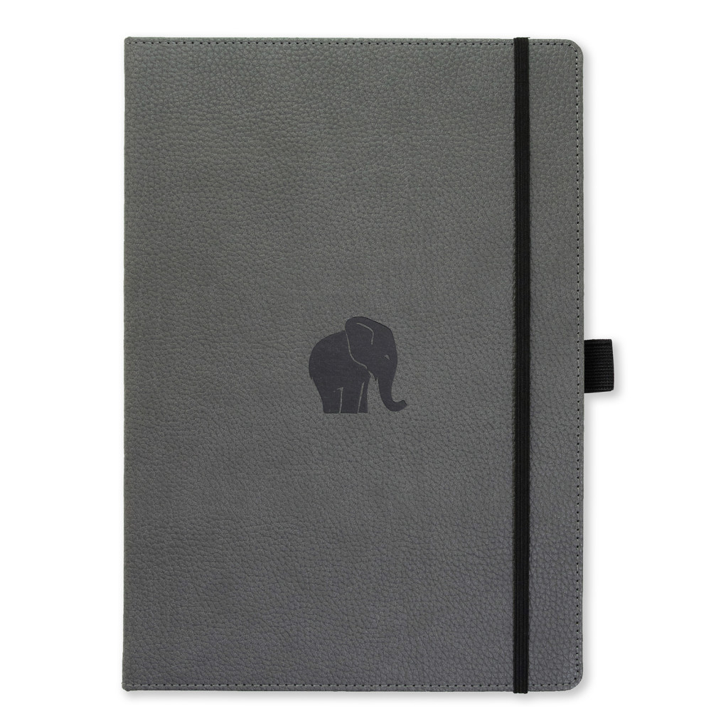 Dingbats* Wildlife A4+ Graph - Grey Elephant Notebook Dingbats* Notebooks