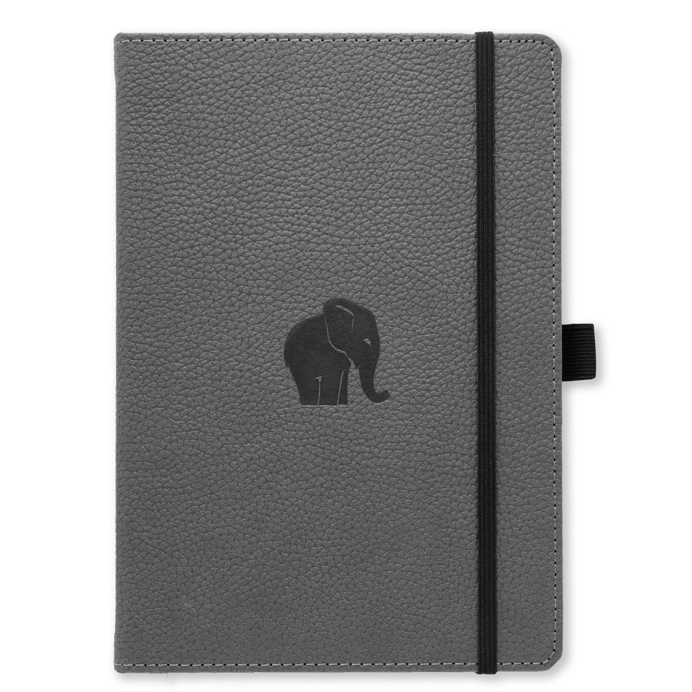 Dingbats* Wildlife A5+ Graph - Grey Elephant Notebook Dingbats* Notebooks