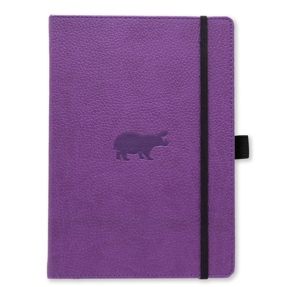 Dingbats* Wildlife A5+ Plain - Purple Hippo Notebook