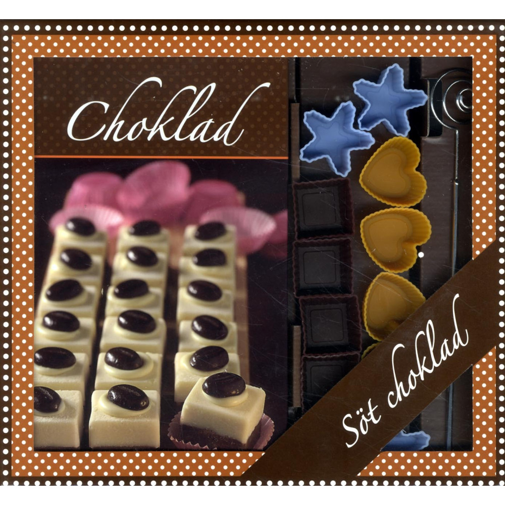 Choklad box - bok, 12 pralinformar & doppspiraler (bok)