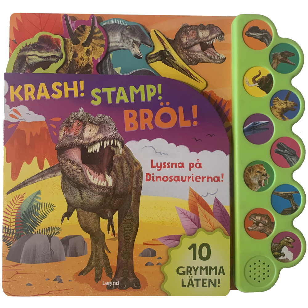 Dinosaurier - med 10 dinoljud (bok, board book) Legind A/S