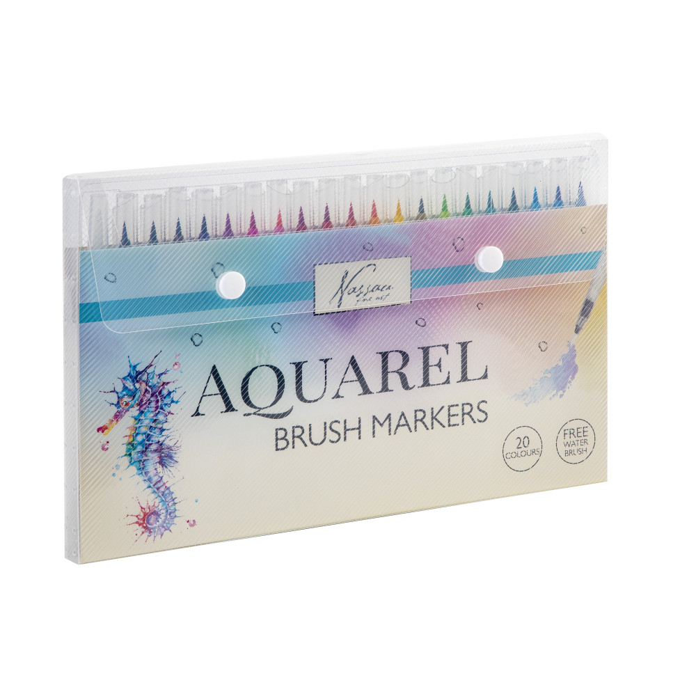 Akvarelltuschpennor : 20 st + vattenpensel Legind A/S