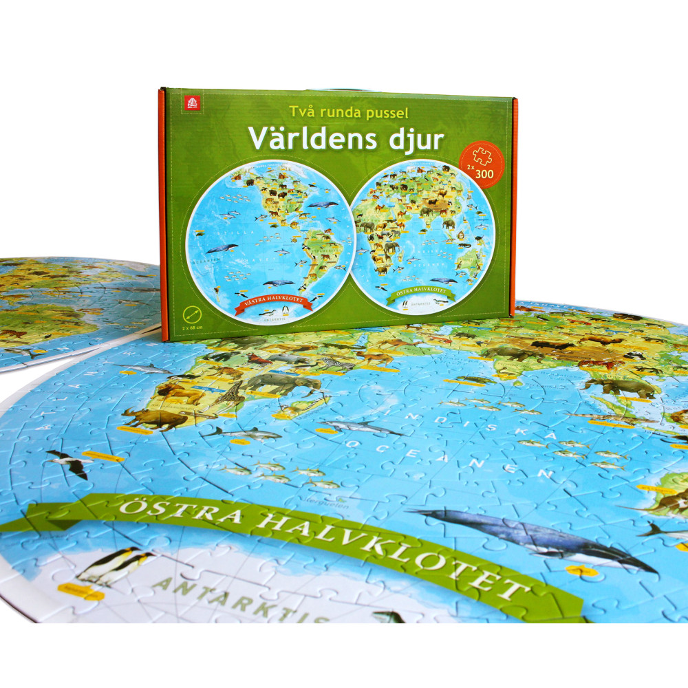 Jana Seta Map Publishers, Ltd. Halvklot pussel Världens Djur