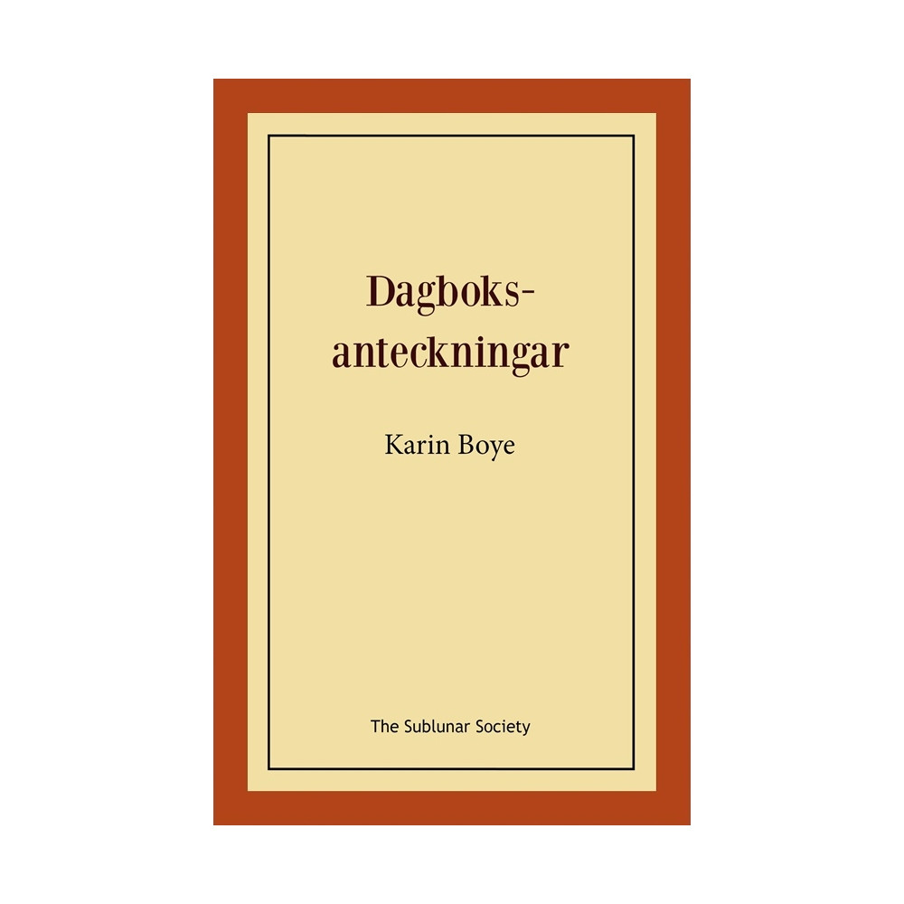 Dagboksanteckningar (häftad) Karin Boye