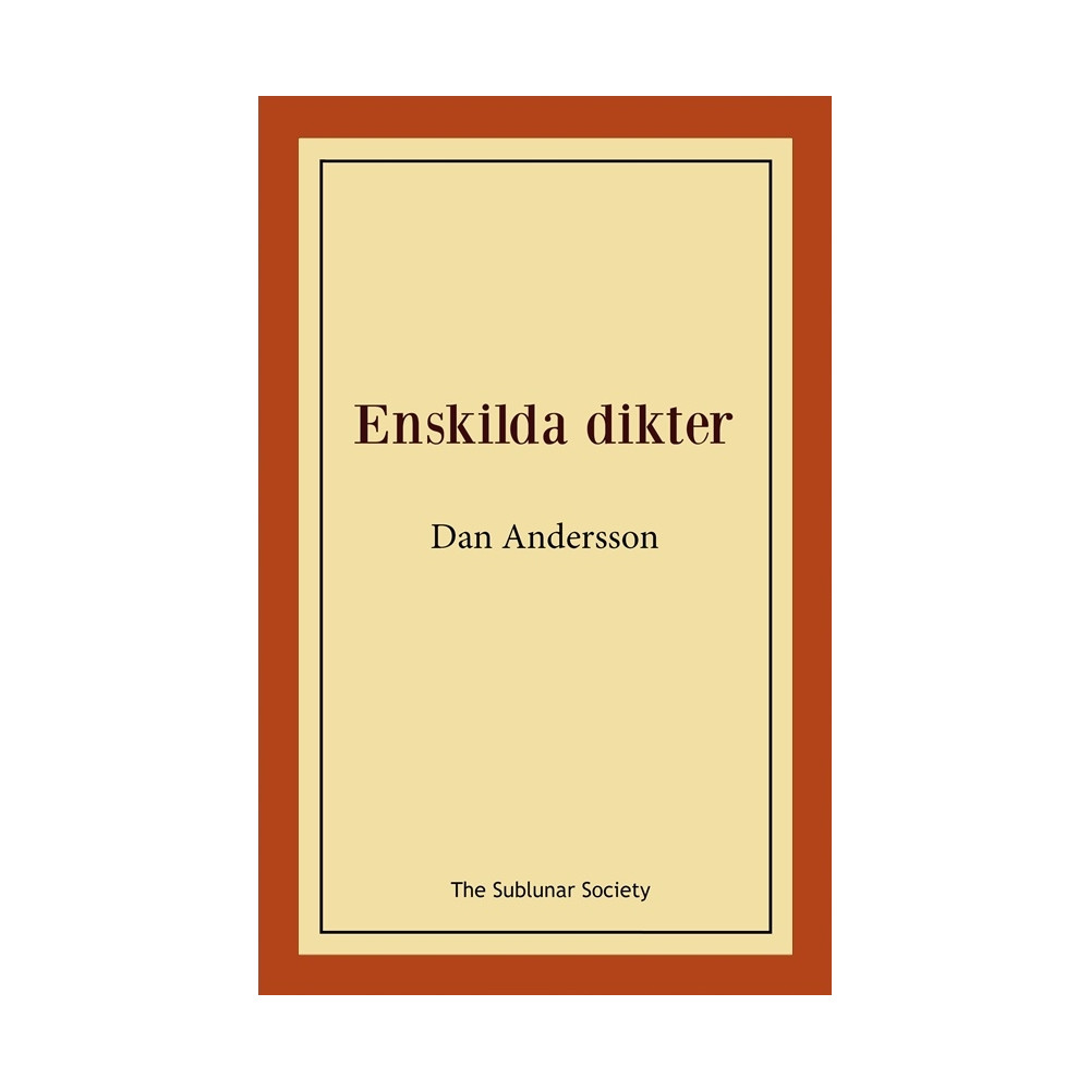 Enskilda dikter (häftad) Dan Andersson