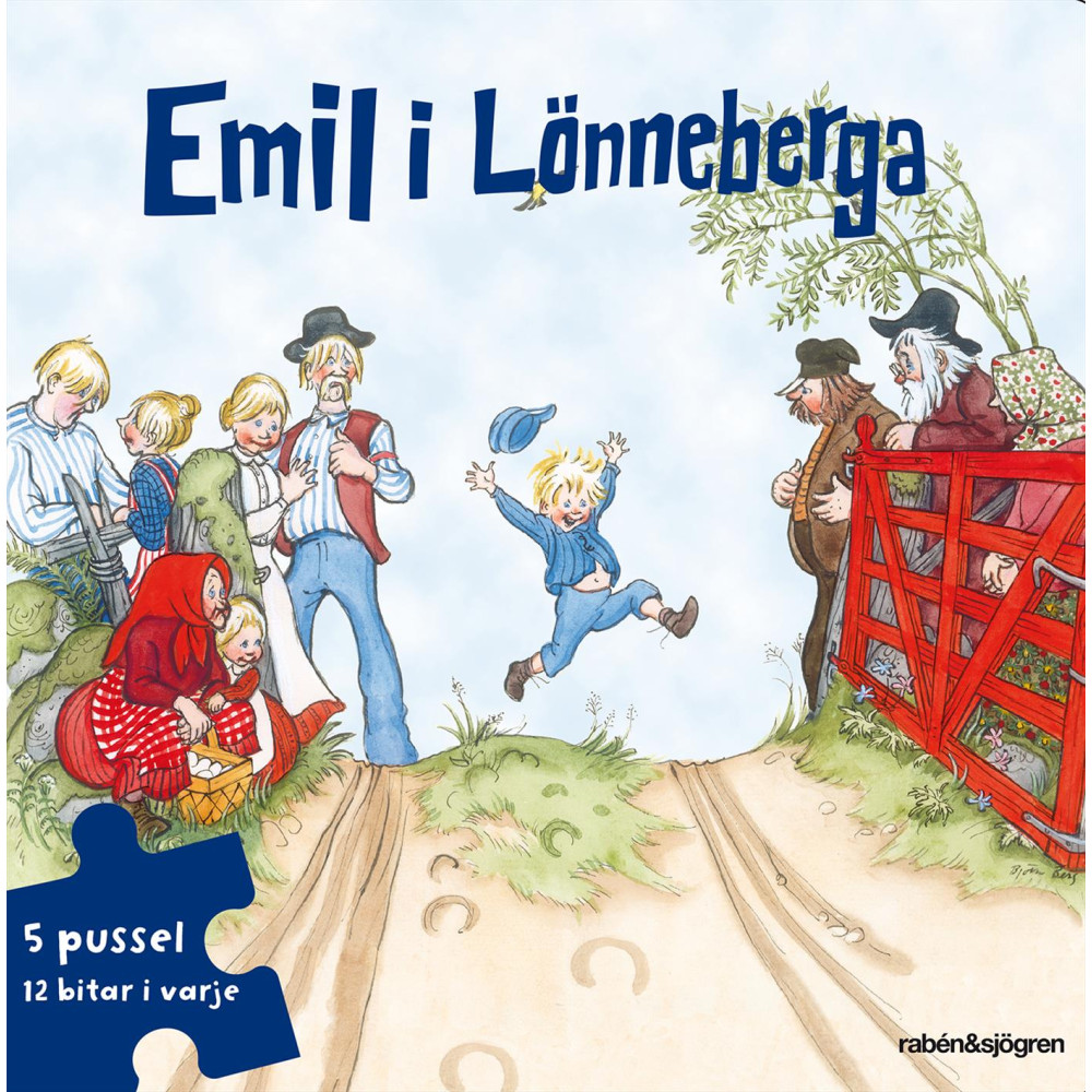 Emil i Lönneberga Pusselbok : 5 pussel med 12 bitar i varje Astrid Lindgren