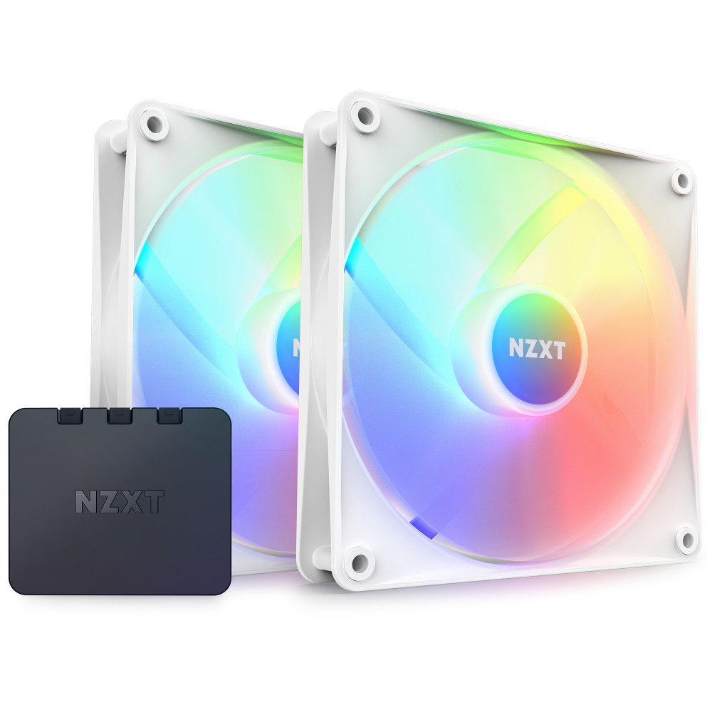 NZXT F140 RGB Core Datorväska Fan 14 cm Vit 2 styck