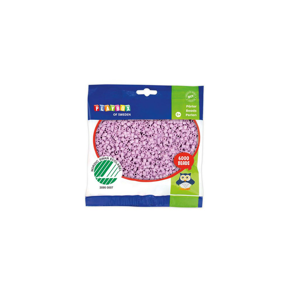 Rörpärlor pastell lila 6000/fp Playbox