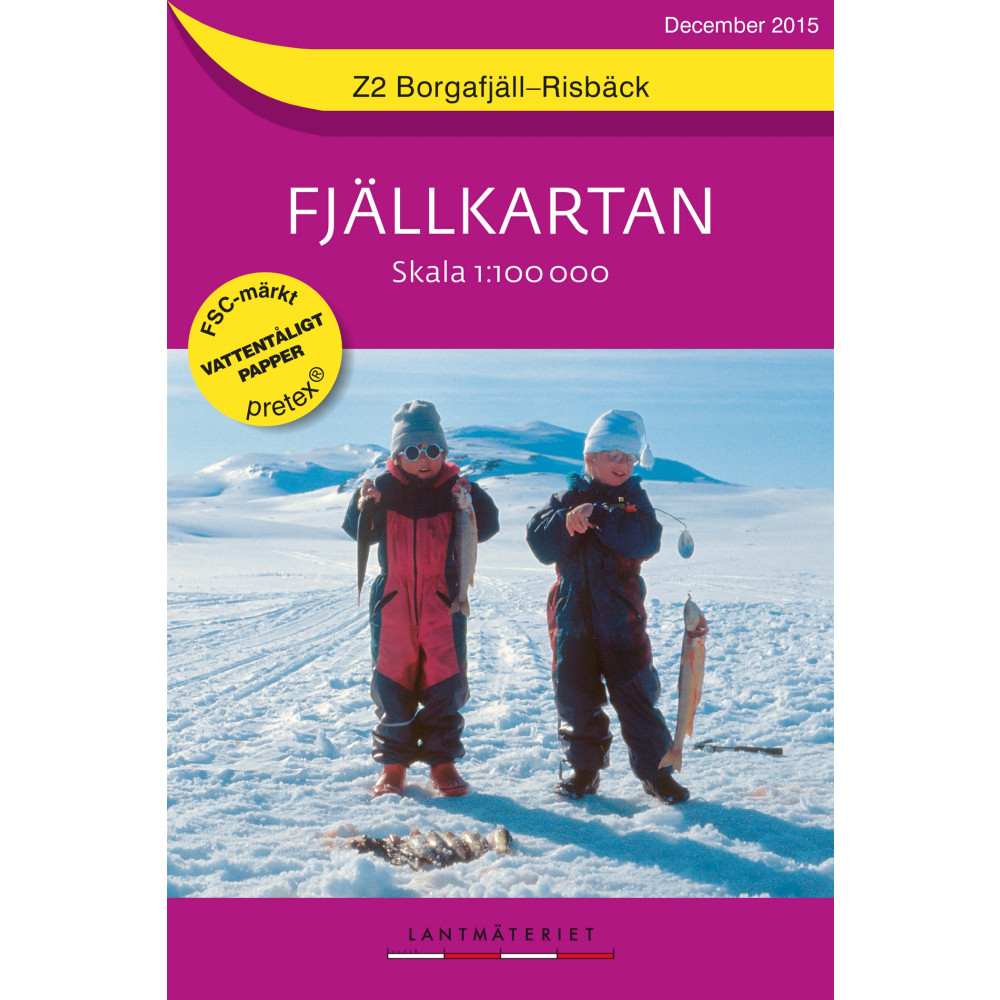Z2 Borgafjäll-Risbäck Fjällkartan : 1:100000 Lantmäteriet
