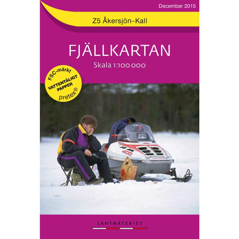 Z5 Åkersjön-Kall Fjällkartan : 1:100000 Kartförlaget