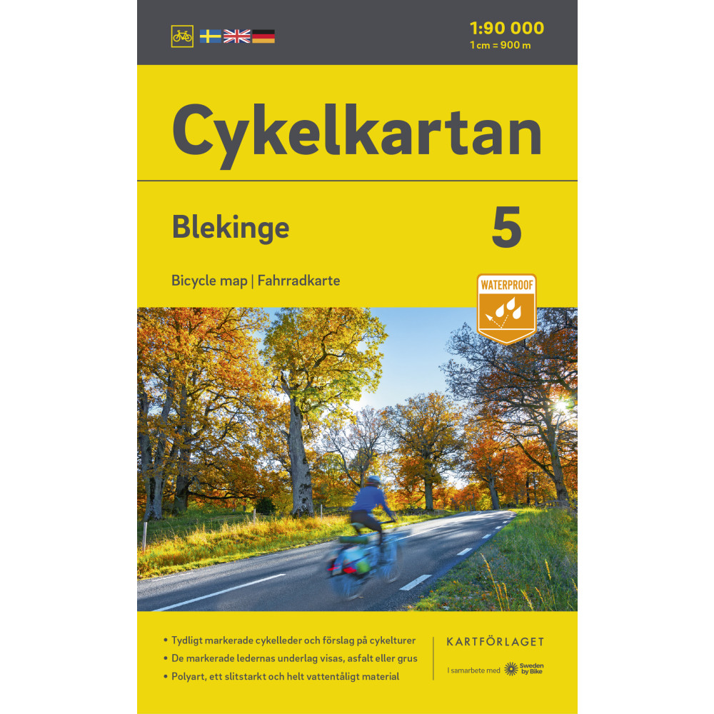 Cykelkartan Blad 5 Blekinge 2023-2025 Kartförlaget