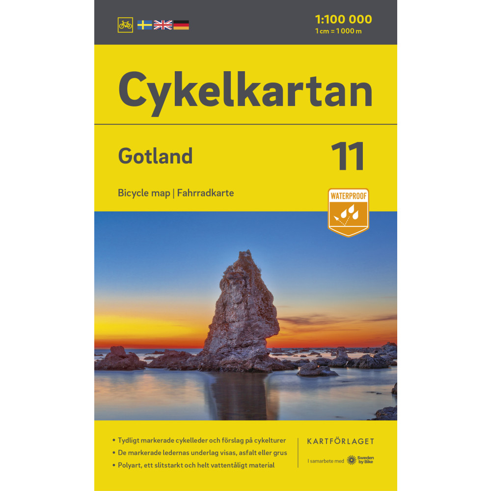 Cykelkartan Blad 11 Gotland, (skala 1:100 000) 2023-2025 Kartförlaget