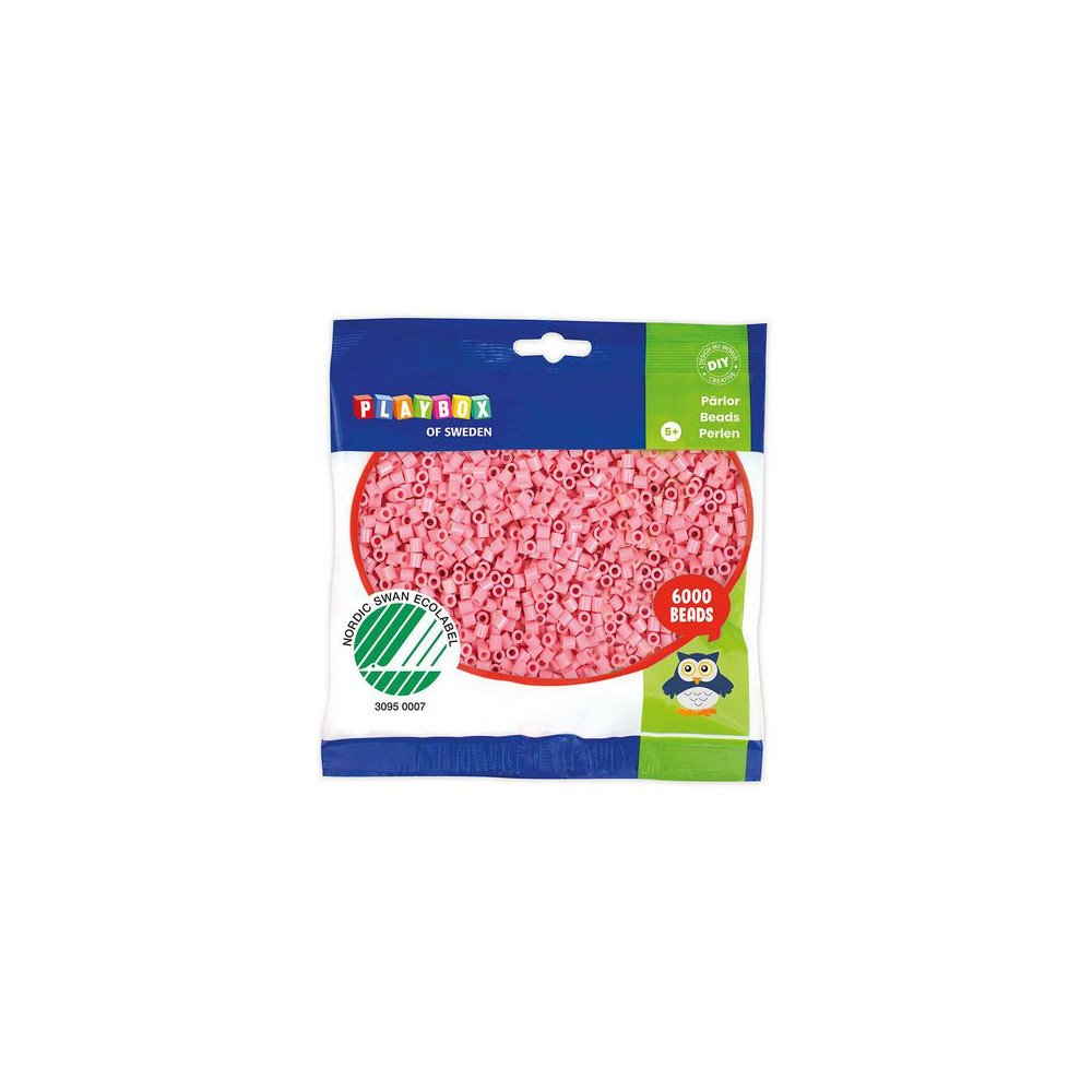 Rörpärlor pastell rosa 6000/fp Playbox