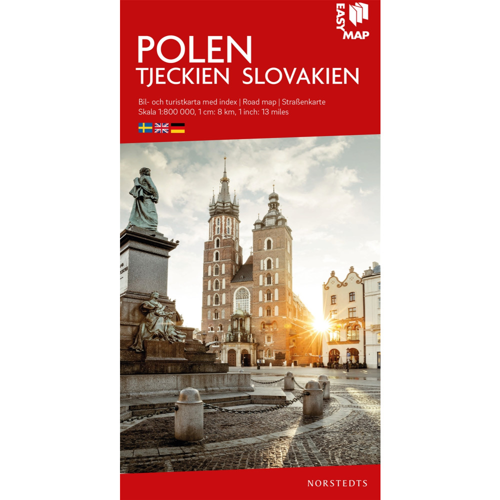 Polen Tjeckien Slovakien EasyMap : Skala 1:800.000 NORSTEDTS