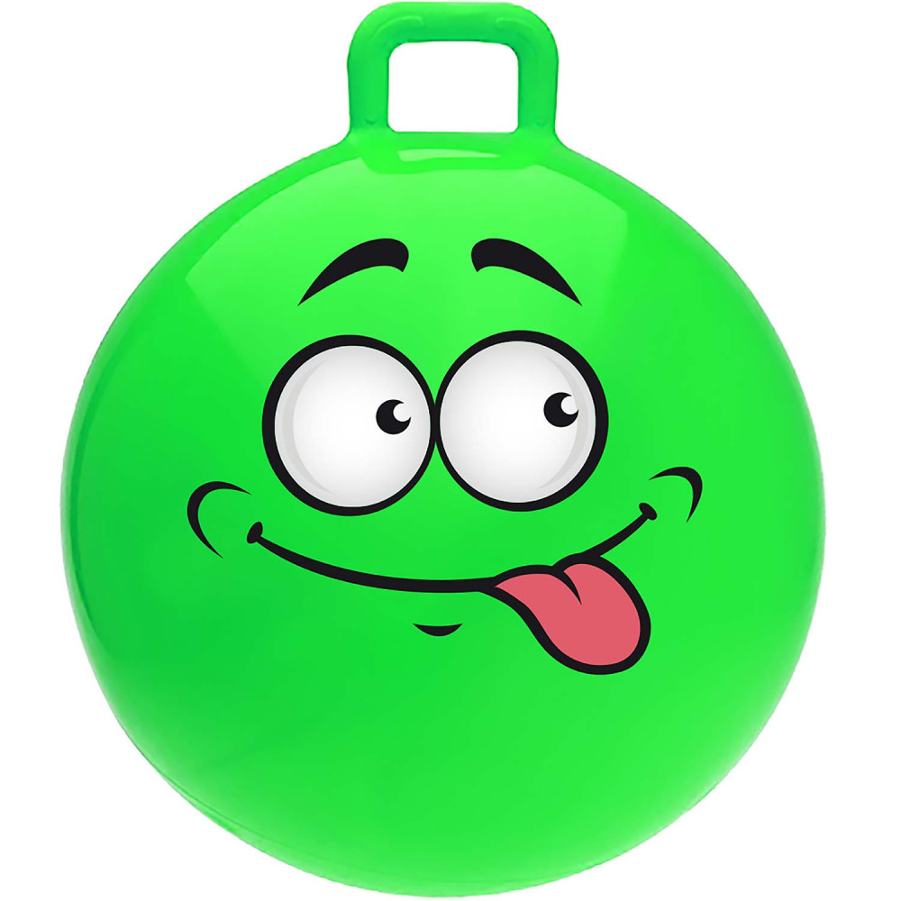 Hoppboll Funny Face, 55 cm Grön SportMe