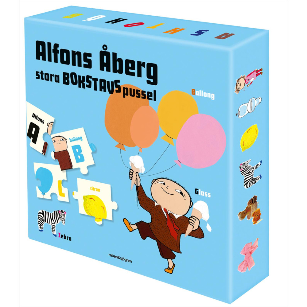 Alfons Åberg stora bokstavspussel Rabén & Sjögren