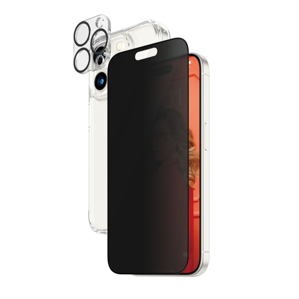 PanzerGlass Privacy 3-in-1-Pack iPhone 2023 6.1 Pro Genomskinligt skärmskydd Apple 1 styck