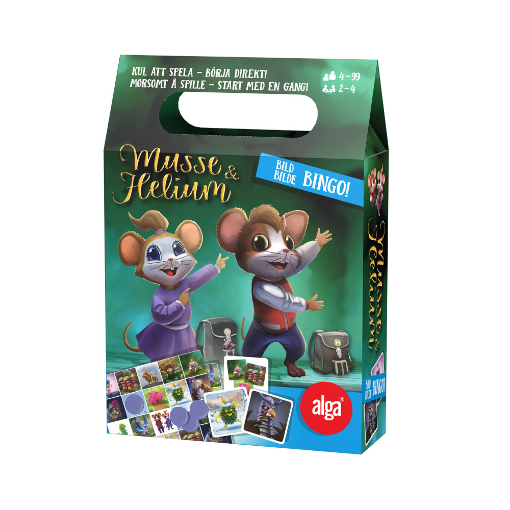 Småspel Musse & Helium Bild Bingo Alga