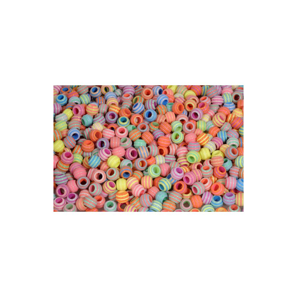 Plastpärla pastell ränder 1550/fp Playbox