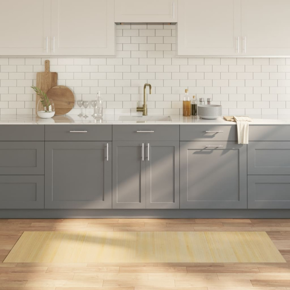 Matta rektangulär ljus naturlig 60x200 cm bambu